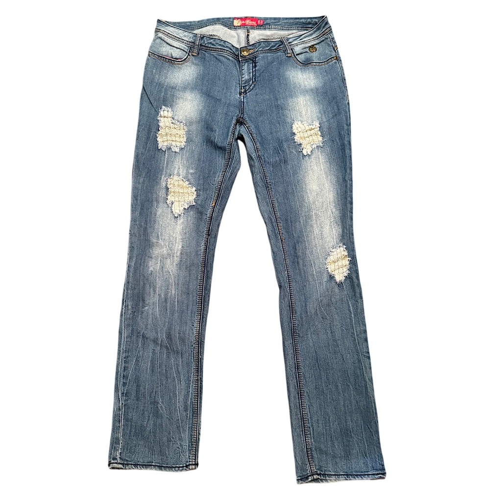 Apple Bottom Jeans Vintage SZ 11-12 Distressed